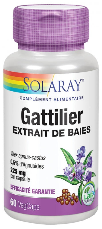 Gattilier 225mg - 60 capsules végétales - Solaray
