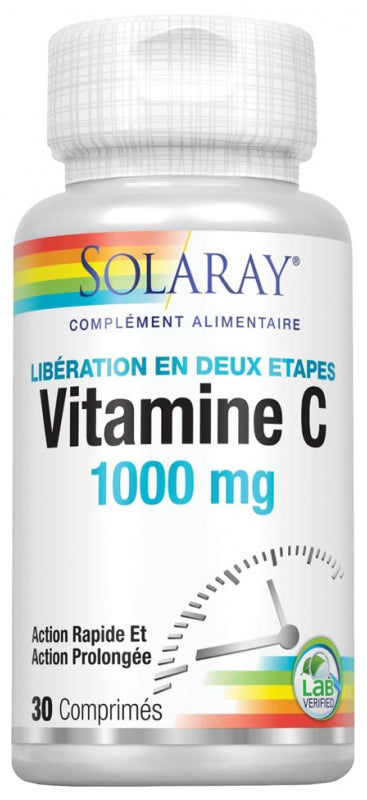 Vitamine C - 1000 mg - 30 Comprimés - Solaray