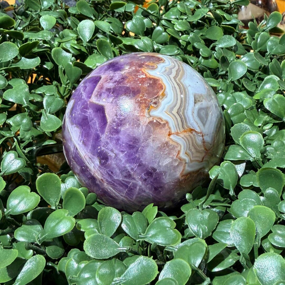 Sphère Améthyste & Agate - 63mm