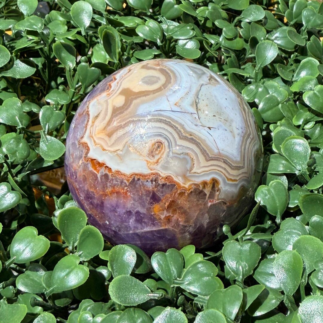 Sphère Améthyste & Agate - 63mm