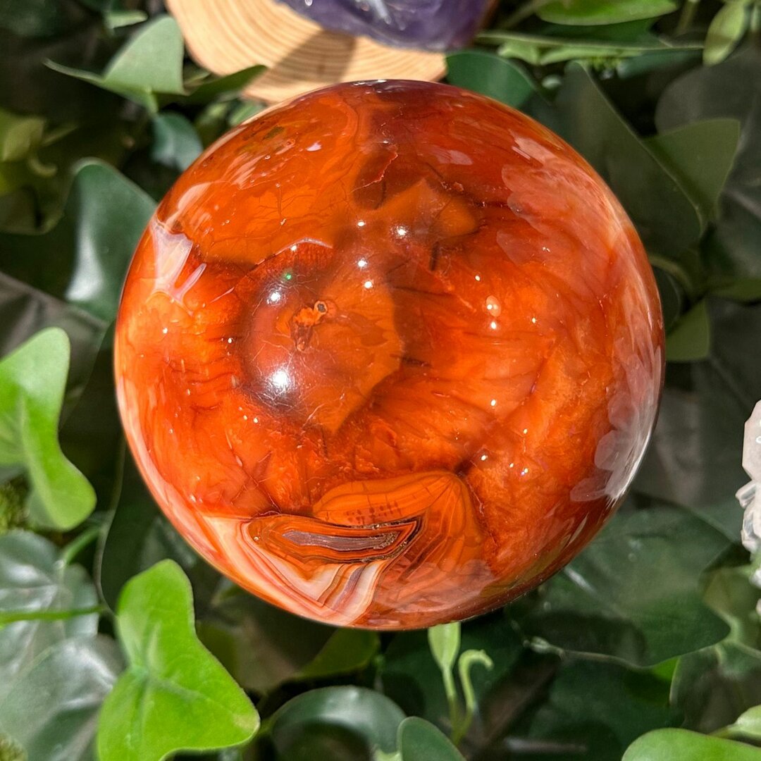 Sphère Cornaline - 90mm