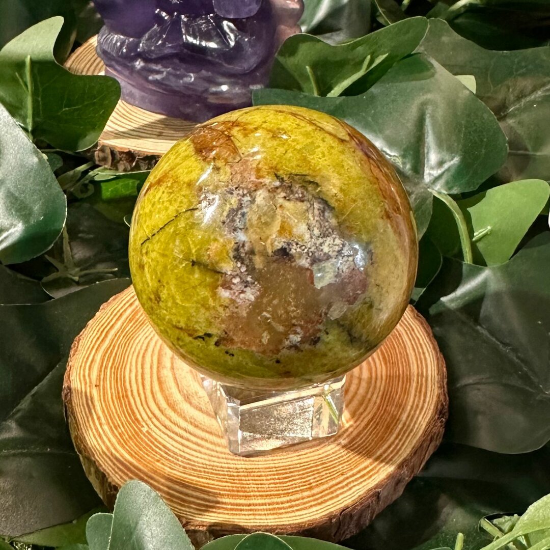 Sphère Opale Verte - 45mm