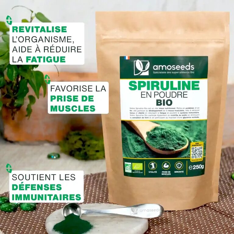 Spiruline en poudre Bio 250gr