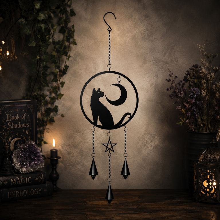 Suspension Chat « Rituel de Lune » – 20 x 60 cm