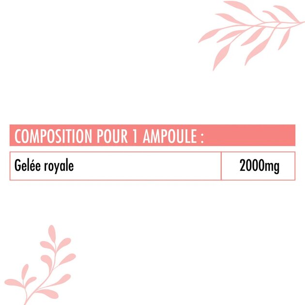 Gelée Royale Bio 2000mg - 20 ampoules - Nutrivie