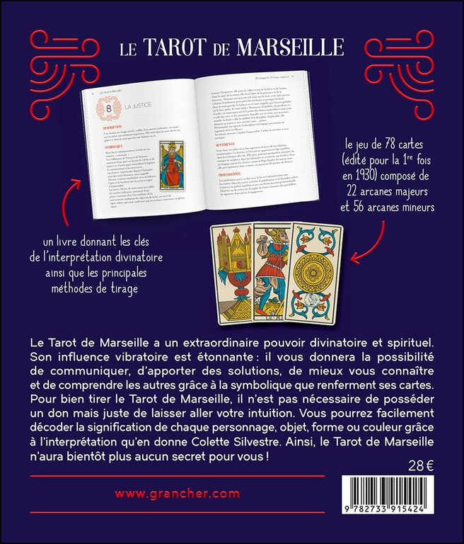 Le Tarot de Marseille - Coffret - Le livre & le jeu traditionnel de 78 lames