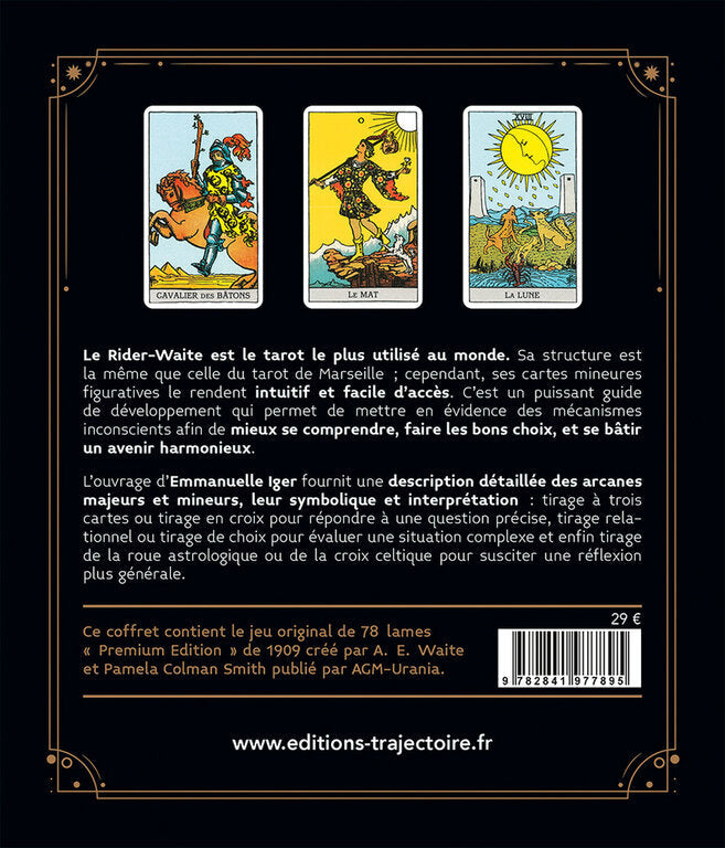 Le Tarot de Rider-Wait - Coffret - Le livre & le jeu traditionnel de 78 lames