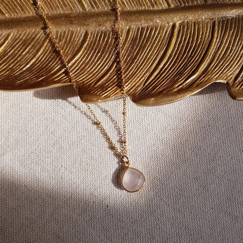 Pendentif Quartz Rose