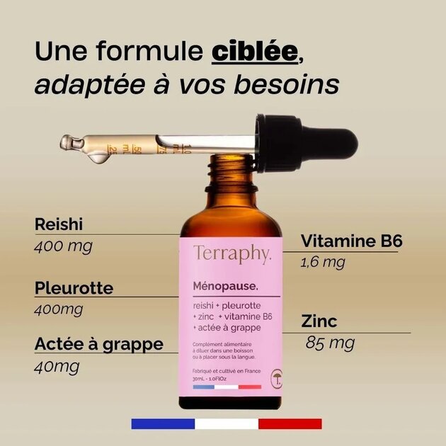 Cure Ménopause – Reishi, Pleurote, Actée à grappes, Zinc & Vitamine B6