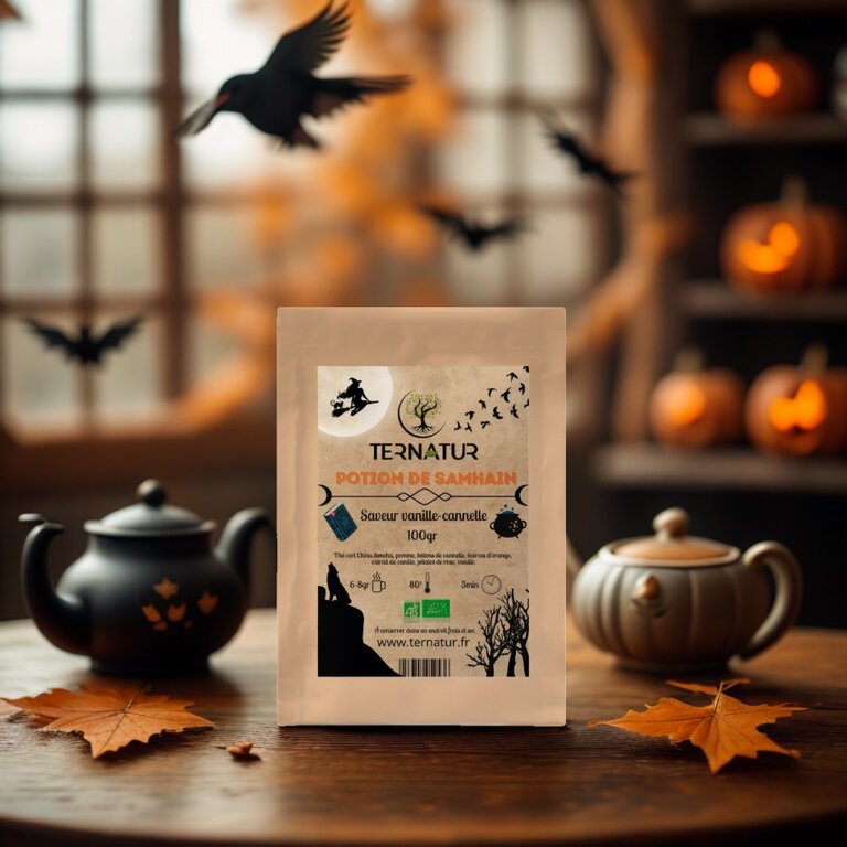 Thé vert saveur vanille-cannelle - Potion de Samhain