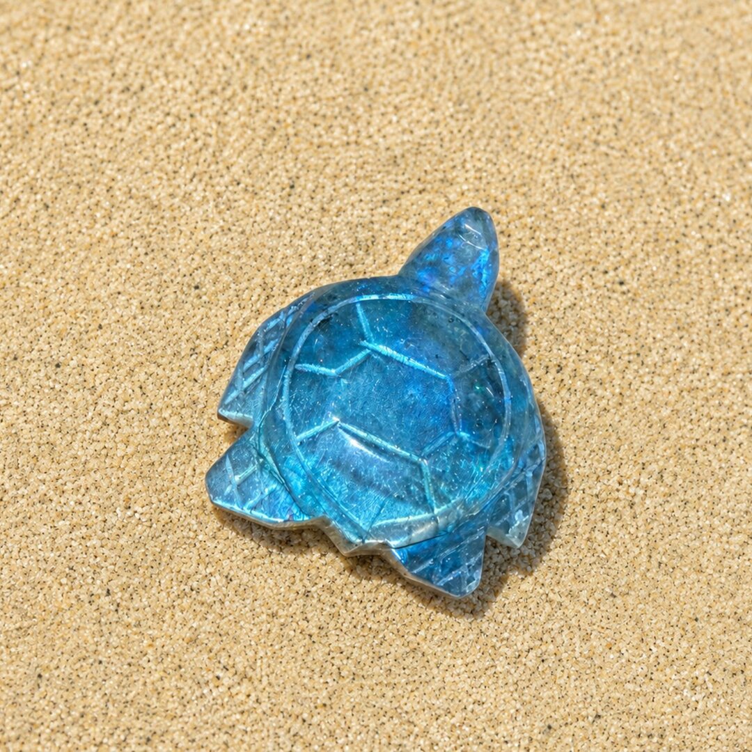 Tortue en Labradorite