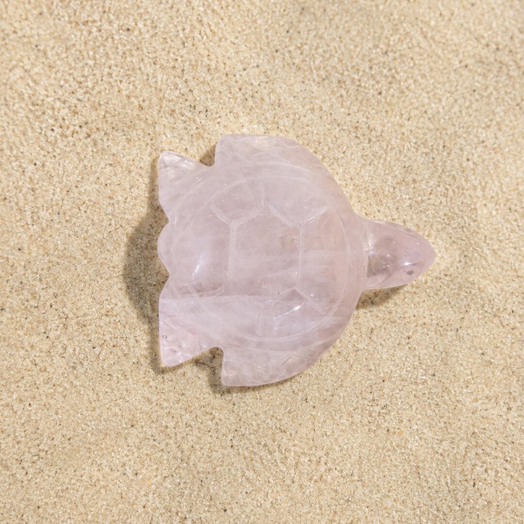Tortue en Quartz Rose