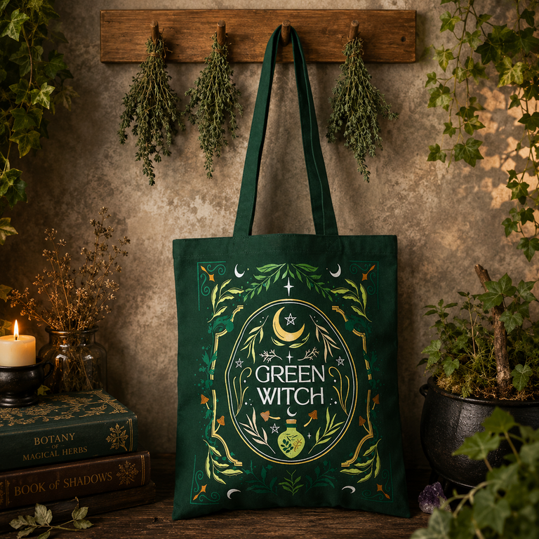 Tote Bag « Green Witch » – Botanique
