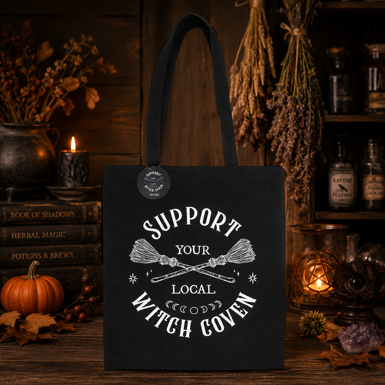 Tote Bag « Support Your Local Witch Coven » – Cabas Sorcière