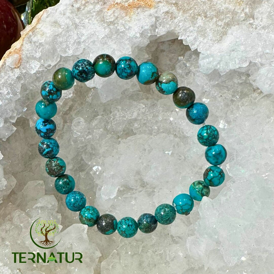 Bracelet Turquoise Matrix AA - 8mm