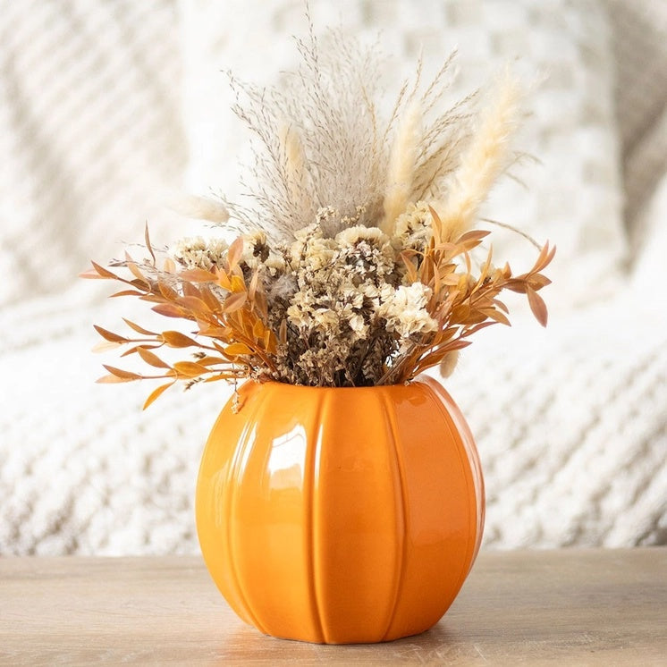 Vase Citrouille d’Automne – Céramique Orange