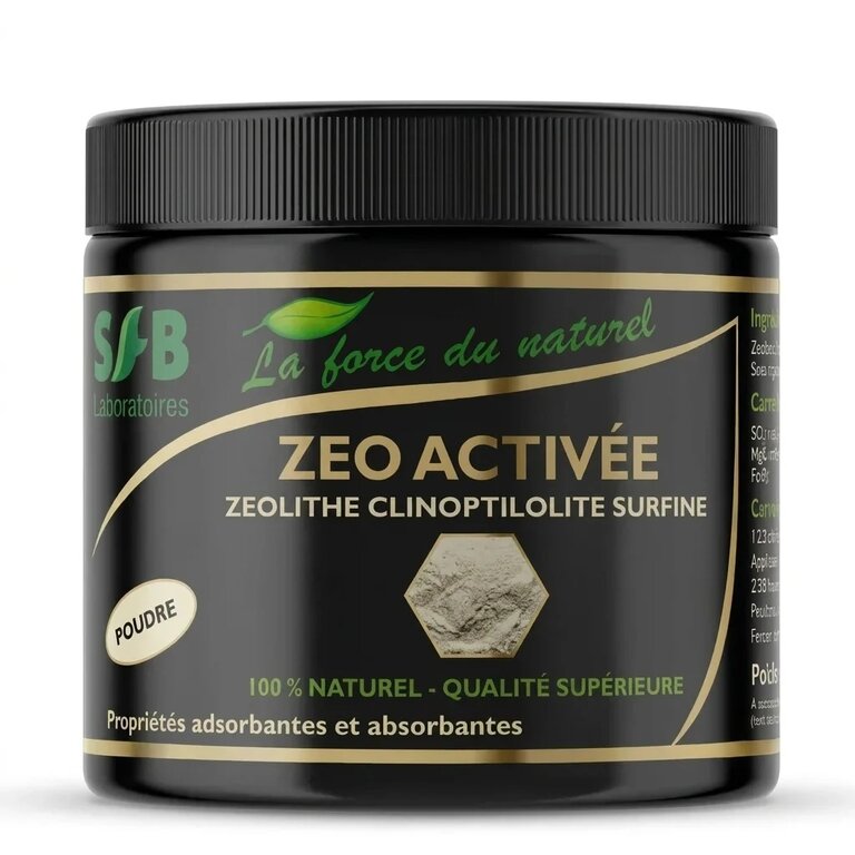 Zéo Activée – Zéolithe Clinoptilolite Surfine – 250 g – SFB Laboratoires