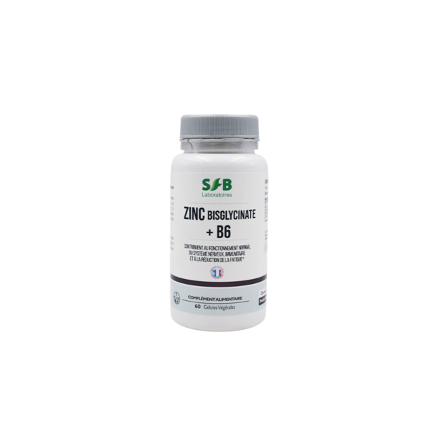 Zinc Bisglycinate + B6 - 60 gélules - SFB Laboratoires